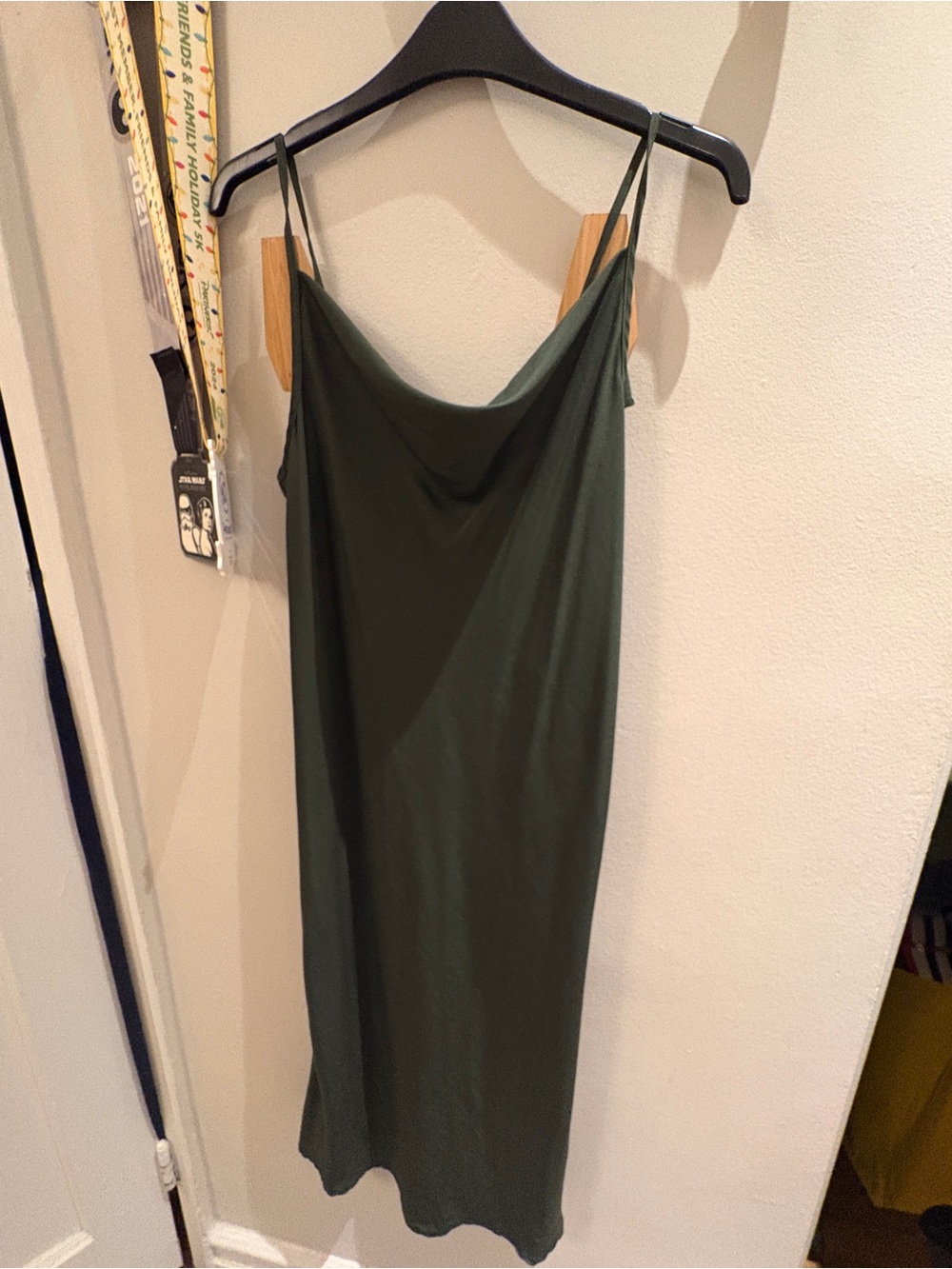 Forest Green Midi Slip Dress - Supesu - S